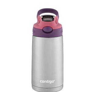 Contigo Silver and Pink Water Bottle